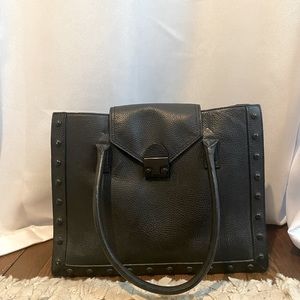 Rebecca Minkoff black leather bag.